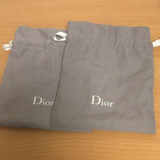 ディオール(Dior)のDior 巾着 グレー 2個(ポーチ)