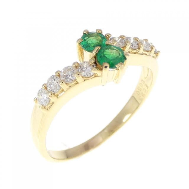 一番の K18YG 0.23CT リング エメラルド リング(指輪) - electmcshane.com