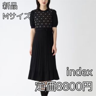 インデックス(INDEX)の3271⭐︎index⭐︎ロゴモノグラムプリーツワンピース(ひざ丈ワンピース)