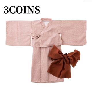 3COINS - 3COINSスリーコインズ【ひなまつり】小花柄子供用着物ピンク浴衣ベビー