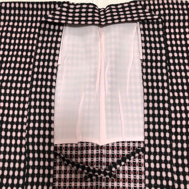 ピンクのドット柄　羽織　ウール レディースの水着/浴衣(着物)の商品写真