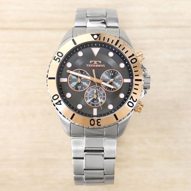 新品 TECHNOS テクノス クロノグラフ 多機能腕時計