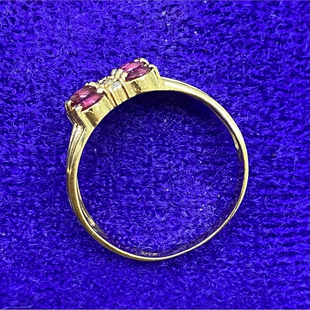 ルビー+ダイヤモンド K18 リング 指輪