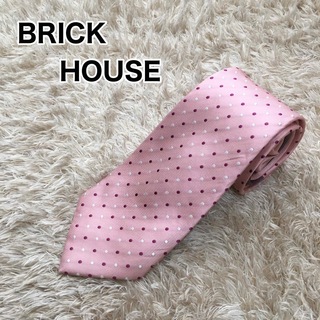 BRICK HOUSE ネクタイ　ドット模様のピンク(ネクタイ)