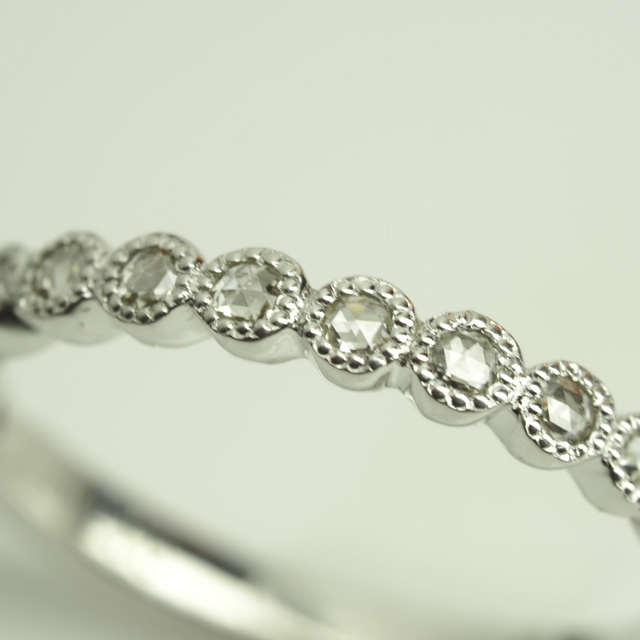 可愛いK18WG天然ダイヤモンドリング　　ir レディースのアクセサリー(リング(指輪))の商品写真