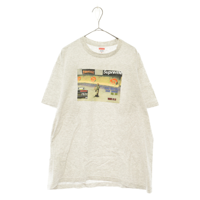 SUPREME シュプリーム 21AW×Thrasher Game Tee×スラッシャー ゲーム ショートスリーブ Tシャツ グレー 半袖カットソー