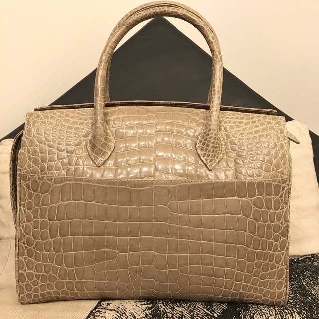 良品☆ 艶やか リアル クロコダイル 内縫い 30 ハンドバッグ | primmo