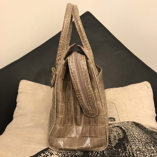 良品☆ 艶やか リアル クロコダイル 内縫い 30 ハンドバッグ | primmo