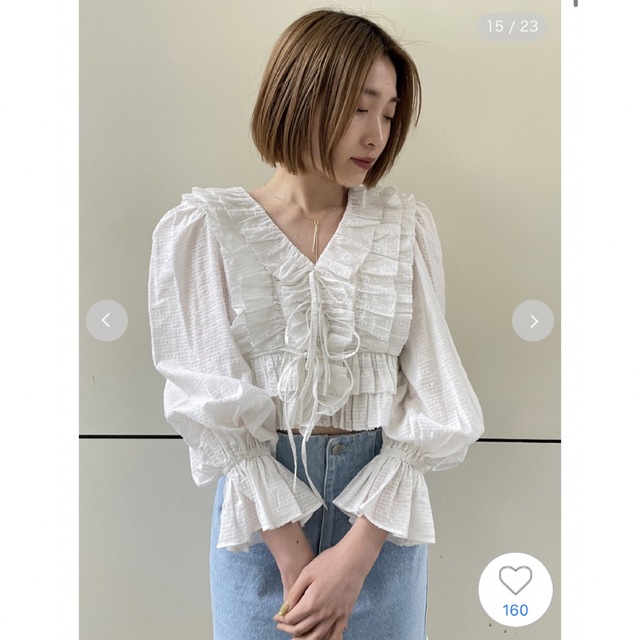 試着のみGajess FLOWER PUFF BLOUSE