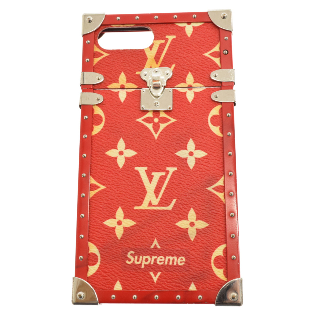 LOUIS VUITTON ルイヴィトン 17AW×Supreme モノグラムアイトランク アイフォンケース iPhone7plus用 M64499 レッド