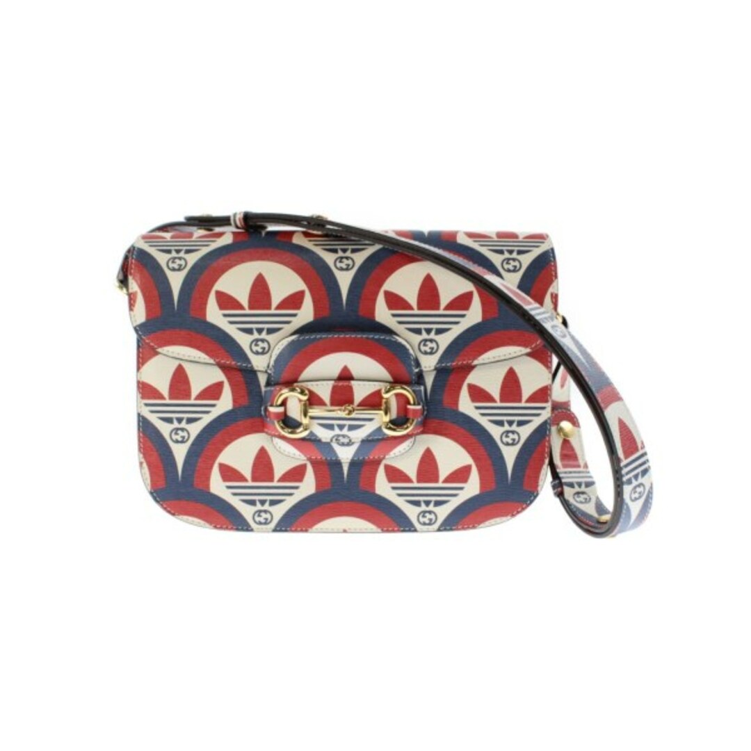 バッグ GUCCI グッチ ショルダーバッグ - 赤x青x白(総柄) 【古着