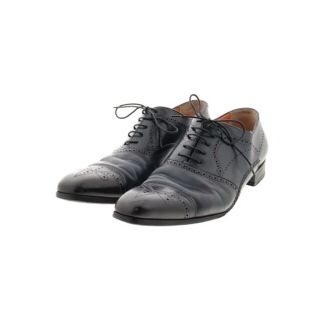 サントーニ(Santoni)のSANTONI サントーニ ビジネス・ドレスシューズ 7(25.5cm位) 紺系 【古着】【中古】(ドレス/ビジネス)