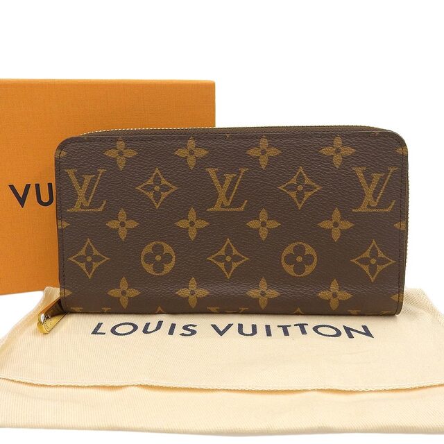 LM2189素材【本物保証】 箱・布袋付 超美品 ルイヴィトン LOUIS VUITTON モノグラム ジッピーウォレット ラウンドファスナー長財布 フューシャ M41895