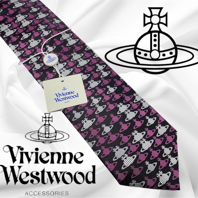 Vivienne Westwood - 【新品未使用】ヴィヴィアンウエストウッド ネクタイ シルク オーブ 総柄 日本製の通販 by ゆかちん