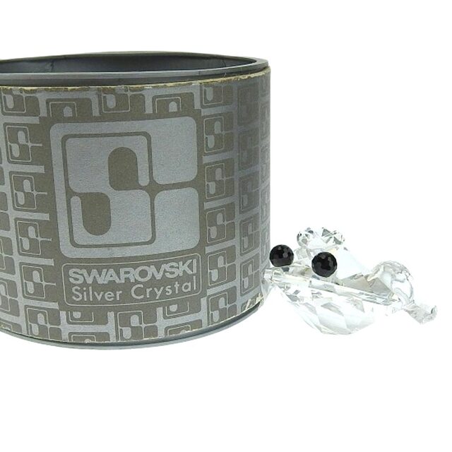 SWAROVSKI(スワロフスキー)の【本物保証】 箱付 美品 スワロフスキー SWAROVSKI 置物 オーナメント クリスタル クリア かえる カエル かわいい レディースのファッション小物(その他)の商品写真