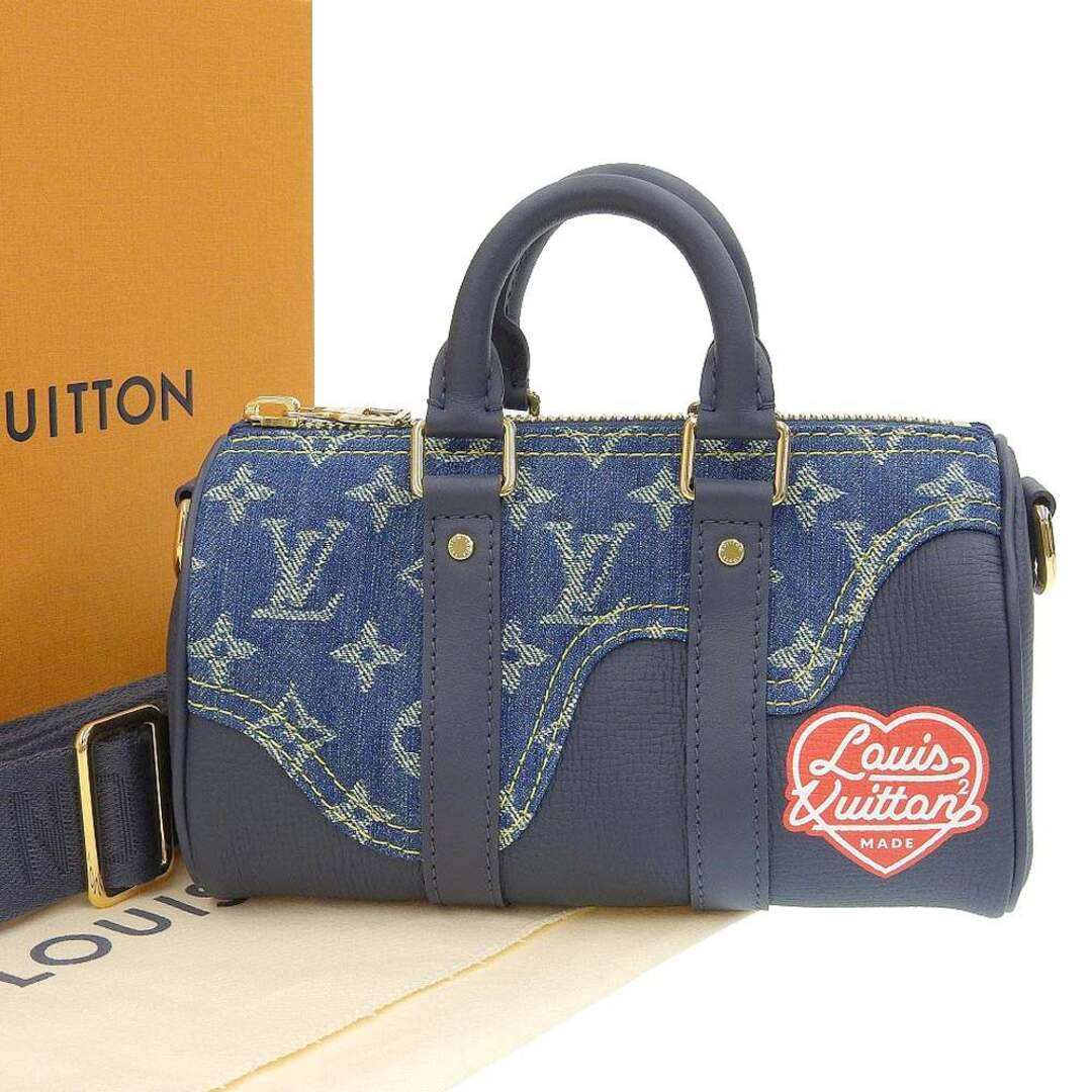 【本物保証】 箱・布袋付 未使用 ルイヴィトン LOUIS VUITTON モノグラムデニム キーポルXS 2WAYバッグ 2022プレスプリング NIGO M81011