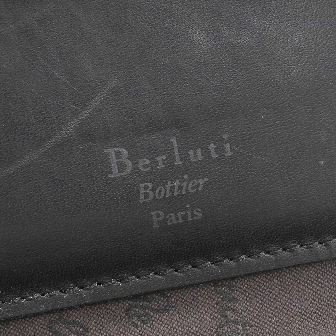 【本物保証】 ベルルッティ BERLUTI カリグラフィ ティネオ2 トラベルポーチ ラウンドファスナー長財布 トラベルケース レザー 茶