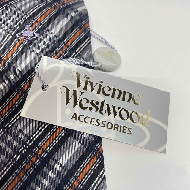 Vivienne Westwood(ヴィヴィアンウエストウッド)の【新品】vivienne westwood ネクタイ シルク オーブ チェック柄 メンズのファッション小物(ネクタイ)の商品写真