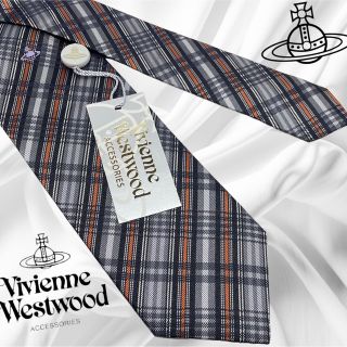 ヴィヴィアンウエストウッド(Vivienne Westwood)の【新品】vivienne westwood ネクタイ シルク オーブ チェック柄(ネクタイ)