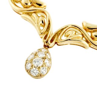 アザー(other)の【本物保証】 超美品 クイーン QUEEN ネックレス K18YG メレダイヤモンド 1.48ct ゴージャス 豪華(ネックレス)