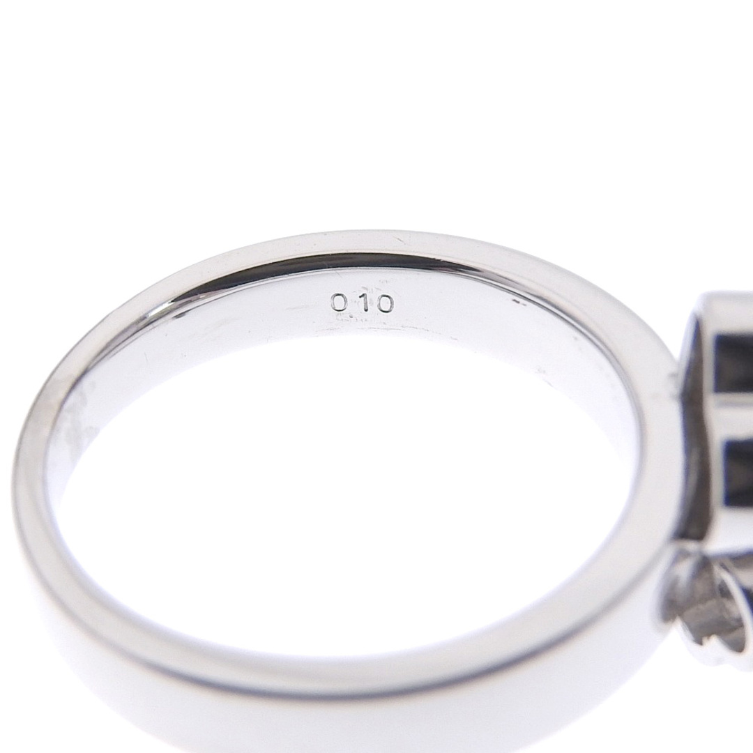 PonteVecchio(ポンテヴェキオ)の【本物保証】 新品同様 ポンテヴェキオ PONTE VECCHIO ハート リング 指輪 K18WG メレダイヤモンド 0.10ct 9号 レディースのアクセサリー(リング(指輪))の商品写真