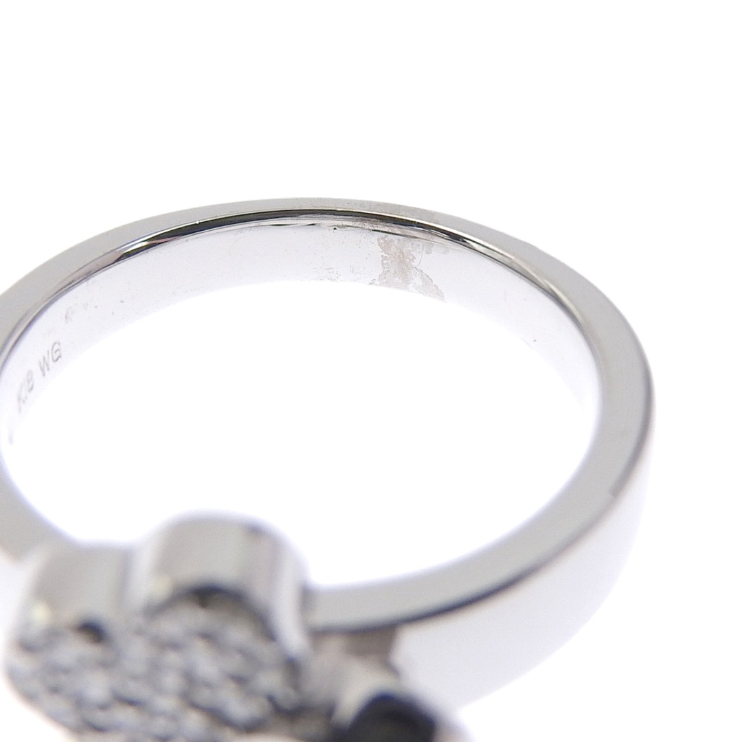 PonteVecchio(ポンテヴェキオ)の【本物保証】 新品同様 ポンテヴェキオ PONTE VECCHIO ハート リング 指輪 K18WG メレダイヤモンド 0.10ct 9号 レディースのアクセサリー(リング(指輪))の商品写真
