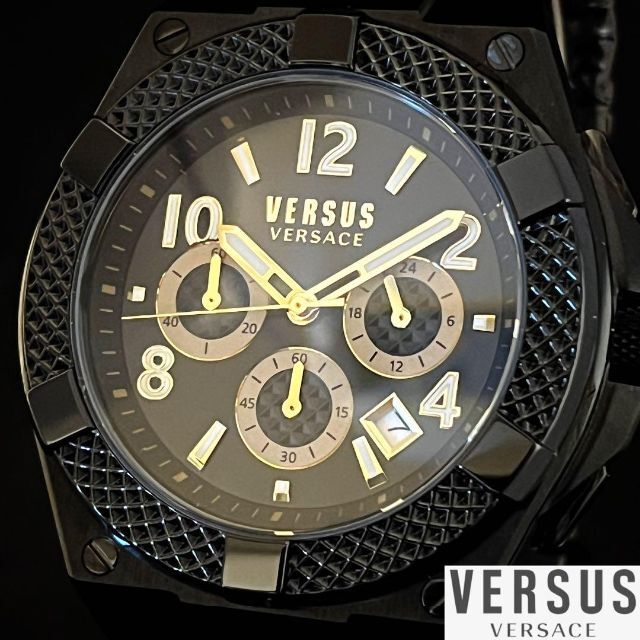 ☆ブラック色☆Versus Versace/ベルサーチ/メンズ腕時計/新品未使用