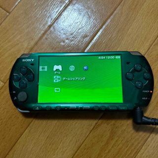 プレイステーションポータブル(PlayStation Portable)のPSP 3000 グリーン(携帯用ゲーム機本体)