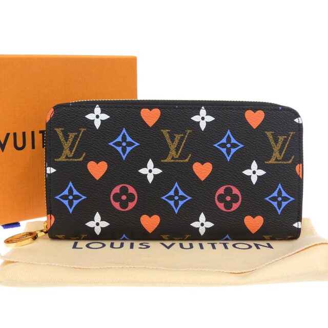 約10cm奥行【本物保証】 箱・布袋付 超美品 ルイヴィトン LOUIS VUITTON ゲームオン モノグラム ジッピーウォレット ラウンドファスナー長財布 M80323