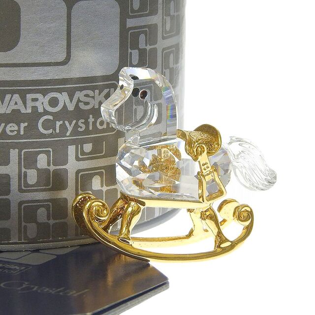 【本物保証】 箱付 超美品 スワロフスキー SWAROVSKI ロッキングホース 置物 小物 クリスタル 馬 動物 アニマル