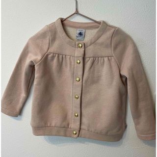 プチバトー(PETIT BATEAU)のプチバトー　ラメ入りカーディガン　24m(カーディガン/ボレロ)