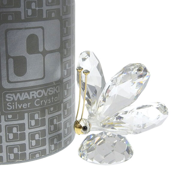 【本物保証】 箱付 美品 スワロフスキー SWAROVSKI 置物 オーナメント クリスタル バタフライ 蝶々 虫 インセクト インテリア