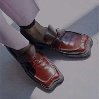 Ameri VINTAGE - WAVE CUTTING PLATFORM LOAFER ブラウン Lサイズの