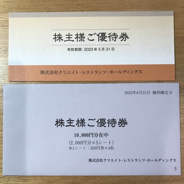 クリエイトレストランツ 12000円分 23.11末期限 - 通販 - pinehotel.info