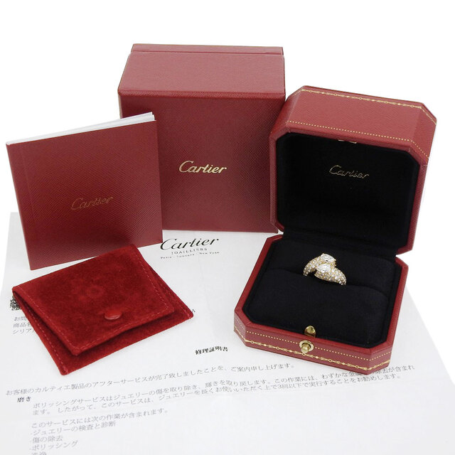 Cartier(カルティエ)の【本物保証】 箱・布付 新品同様 カルティエ CARTIER リング 指輪 K18YG ダイヤ #51 11号 ヴィンテージ アンティーク 希少 レア レディースのアクセサリー(リング(指輪))の商品写真