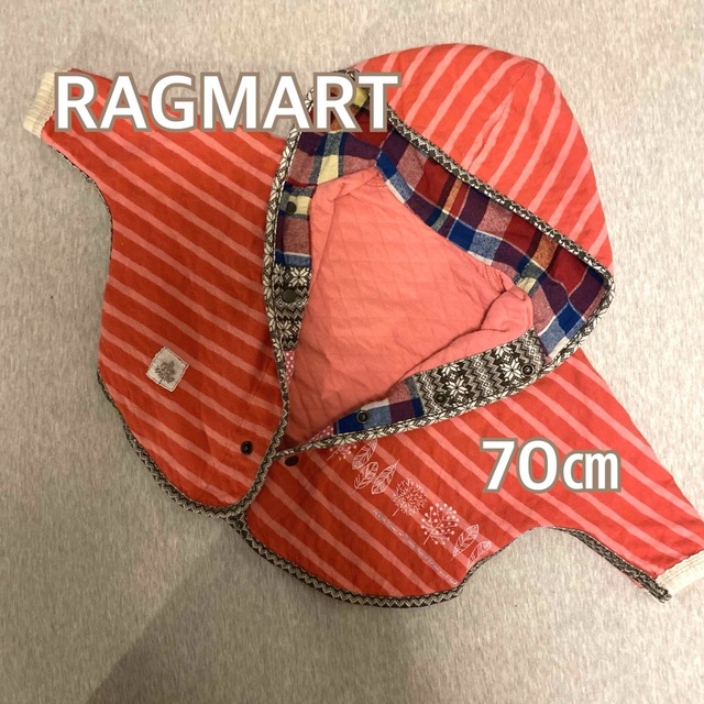 RAG MART(ラグマート)のラグマートRAGMART ポンチョ70㎝ キッズ/ベビー/マタニティのベビー服(~85cm)(カーディガン/ボレロ)の商品写真