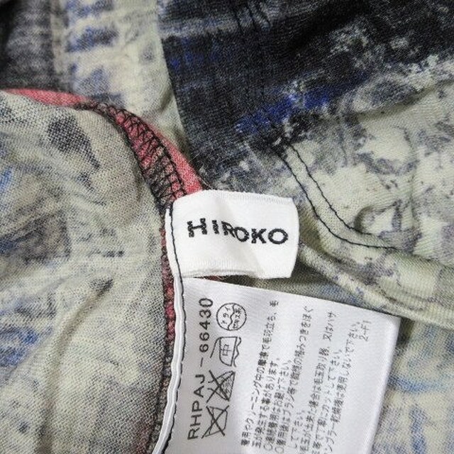 ヒロココシノ HIROKO KOSHINO Tシャツ 長袖 総柄 ロング丈 5
