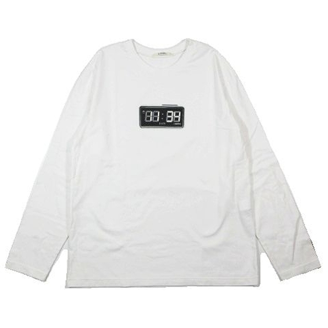 21AW LIMI feu クロック プリント オーバーサイズ Tシャツ 白