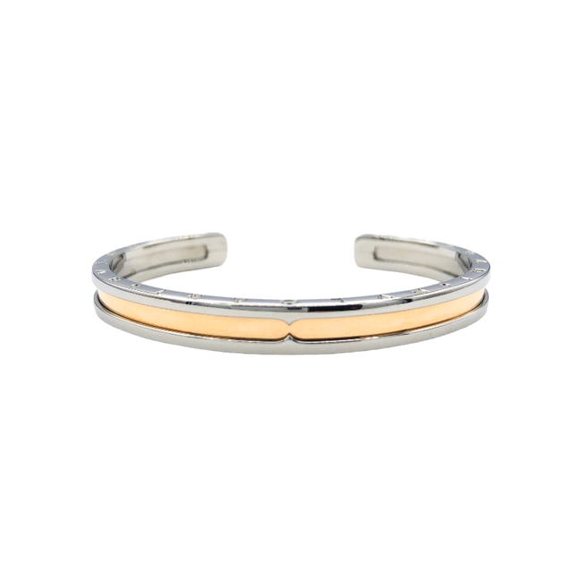 定番の中古商品 BVLGARI ブ【中古】 SS/750YG バングル ビーゼロワン