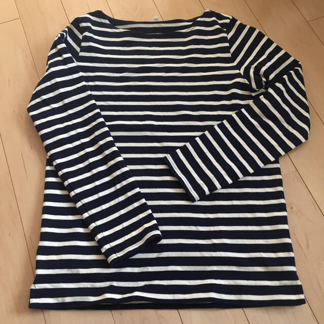 MUJI (無印良品)(ムジルシリョウヒン)の無印★太番手ボーダー長袖 レディースのトップス(Tシャツ(長袖/七分))の商品写真