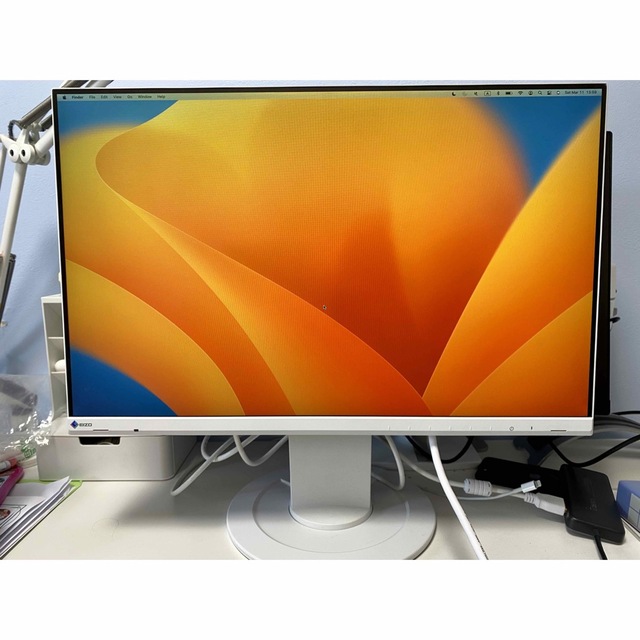 美品 EIZO FlexScan EV2360 ホワイト - ディスプレイ