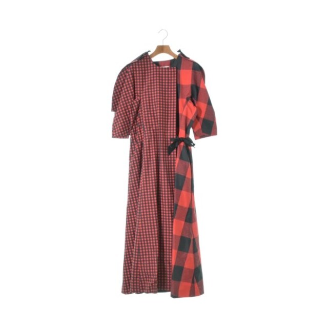 TOGA トーガ ワンピース -(M位) 赤x黒(チェック) 【古着】【中古】 一