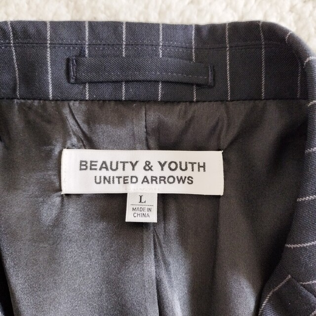 BEAUTY&YOUTH UNITED ARROWS(ビューティアンドユースユナイテッドアローズ)の【送料無料】BEAUTY&YOUTH ネイビー ストライプ ジャケット メンズのジャケット/アウター(テーラードジャケット)の商品写真