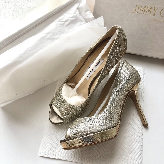 ジミーチュウ　Jimmy Choo グリッターラメデザイン　パンプス　ハイヒール