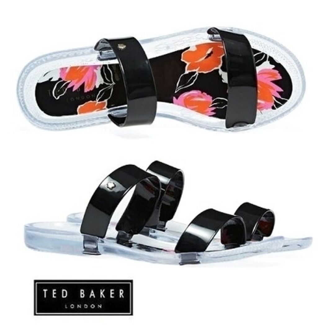 TED BAKER(テッドベイカー)の【美品】TED BAKER★JULEEY フラワー フラットサンダル レディースの靴/シューズ(サンダル)の商品写真