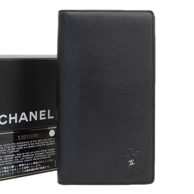 CHANEL(シャネル)の【本物保証】 箱・保付 シャネル CHANEL ココマーク ロゴ カメリア バタフライ 長財布 A46511 13番台 ブティックシール 2010.3.14.O.S 希少 レディースのファッション小物(財布)の商品写真