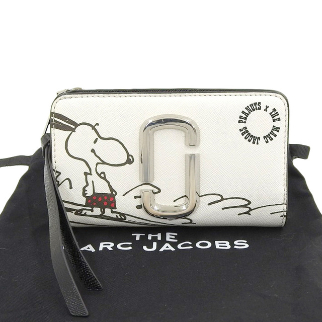 MARC JACOBS(マークジェイコブス)の【本物保証】 布袋付 超美品 マークジェイコブス×ピーナッツ スヌーピー コラボ L字ファスナー折財布 ロゴ 希少 レア M0016786 レディースのファッション小物(財布)の商品写真