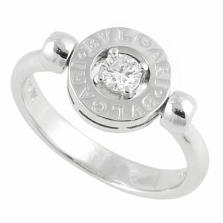 ブルガリ(BVLGARI)の【本物保証】 新品同様 ブルガリ BVLGARI フリップリング 指輪 K18WG 1Pダイヤモンド 9.5号(リング(指輪))