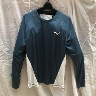 プーマ(PUMA)の新品未使用品　プーマ　Mサイズ　長袖Ｔシャツ　青ブルー　吸汗速乾素材(Tシャツ/カットソー(七分/長袖))