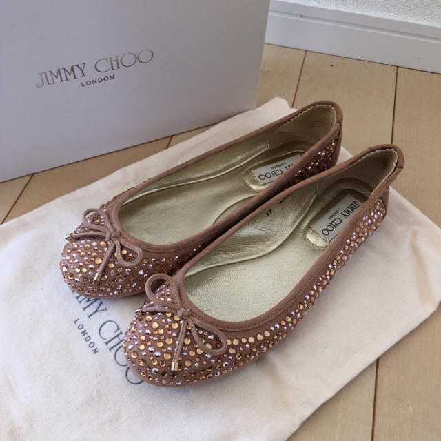 JIMMY CHOO(ジミーチュウ)のJIMMY CHOO フラットシューズ 美品 レディースの靴/シューズ(バレエシューズ)の商品写真